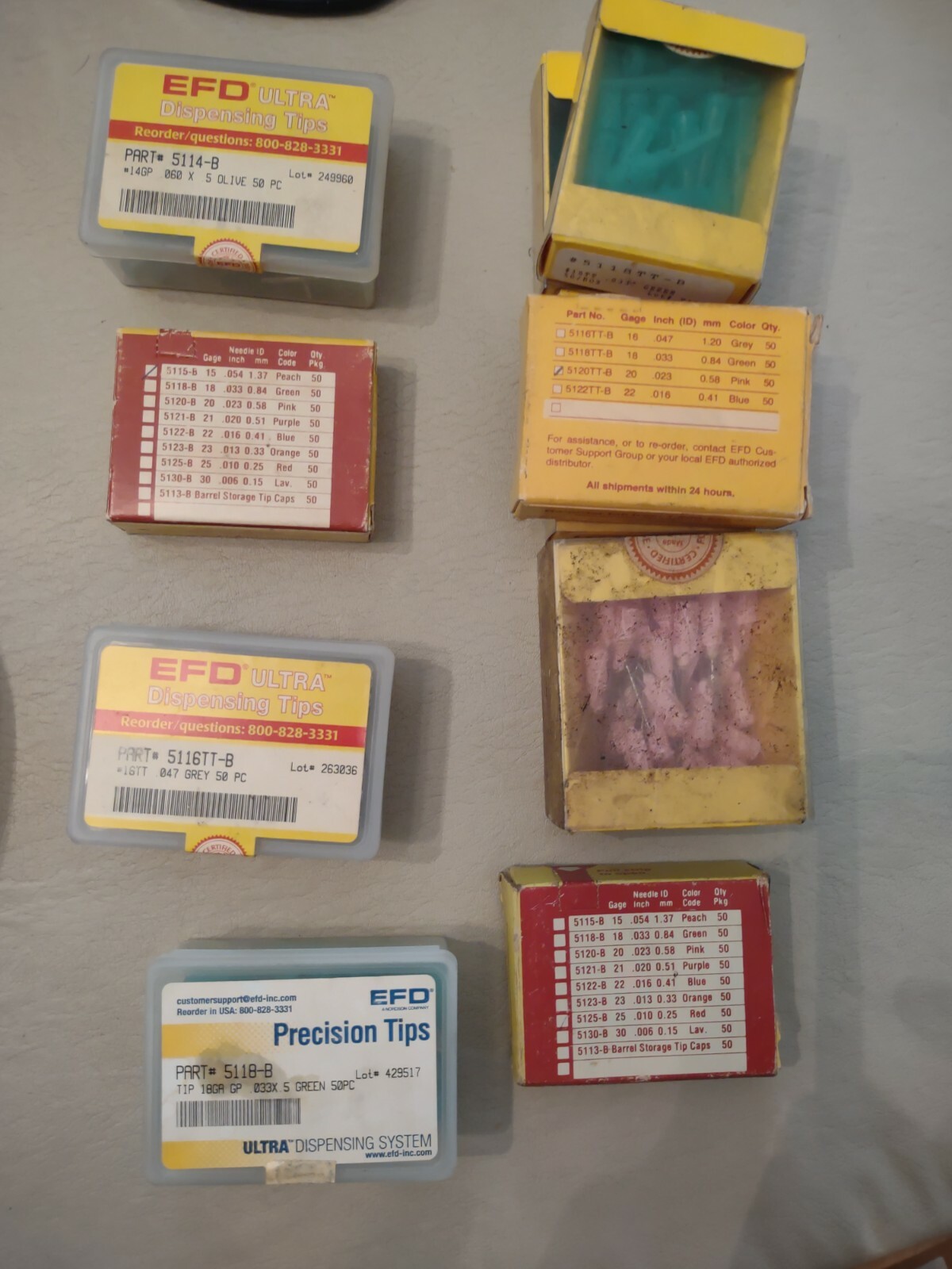 EFD Ultra Dispensing Tips 5114 B to 5125B