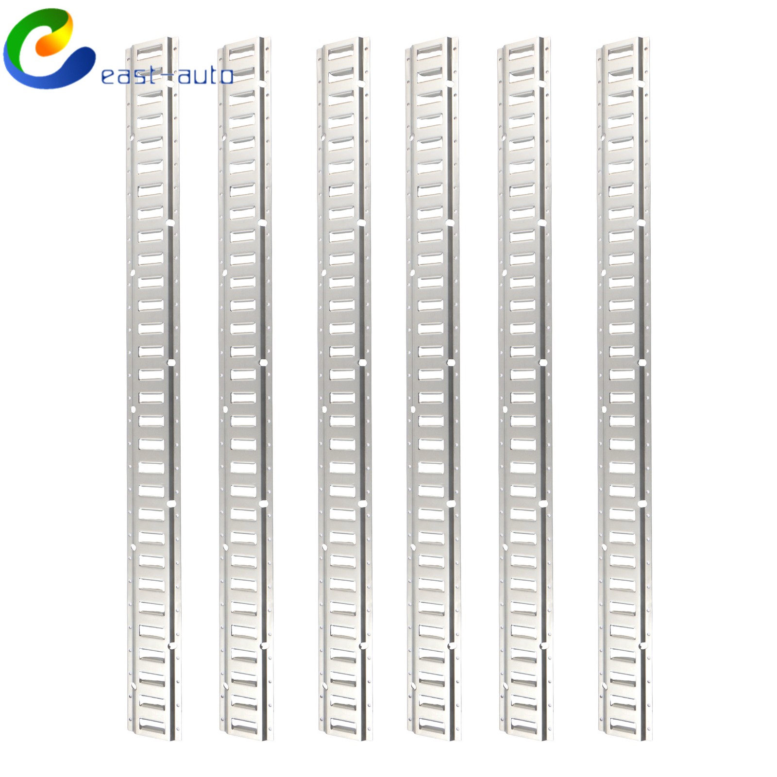 6 Pack 5' E Track Tie Down Rail Kit For Trailer Truck Van Galvanized Steel