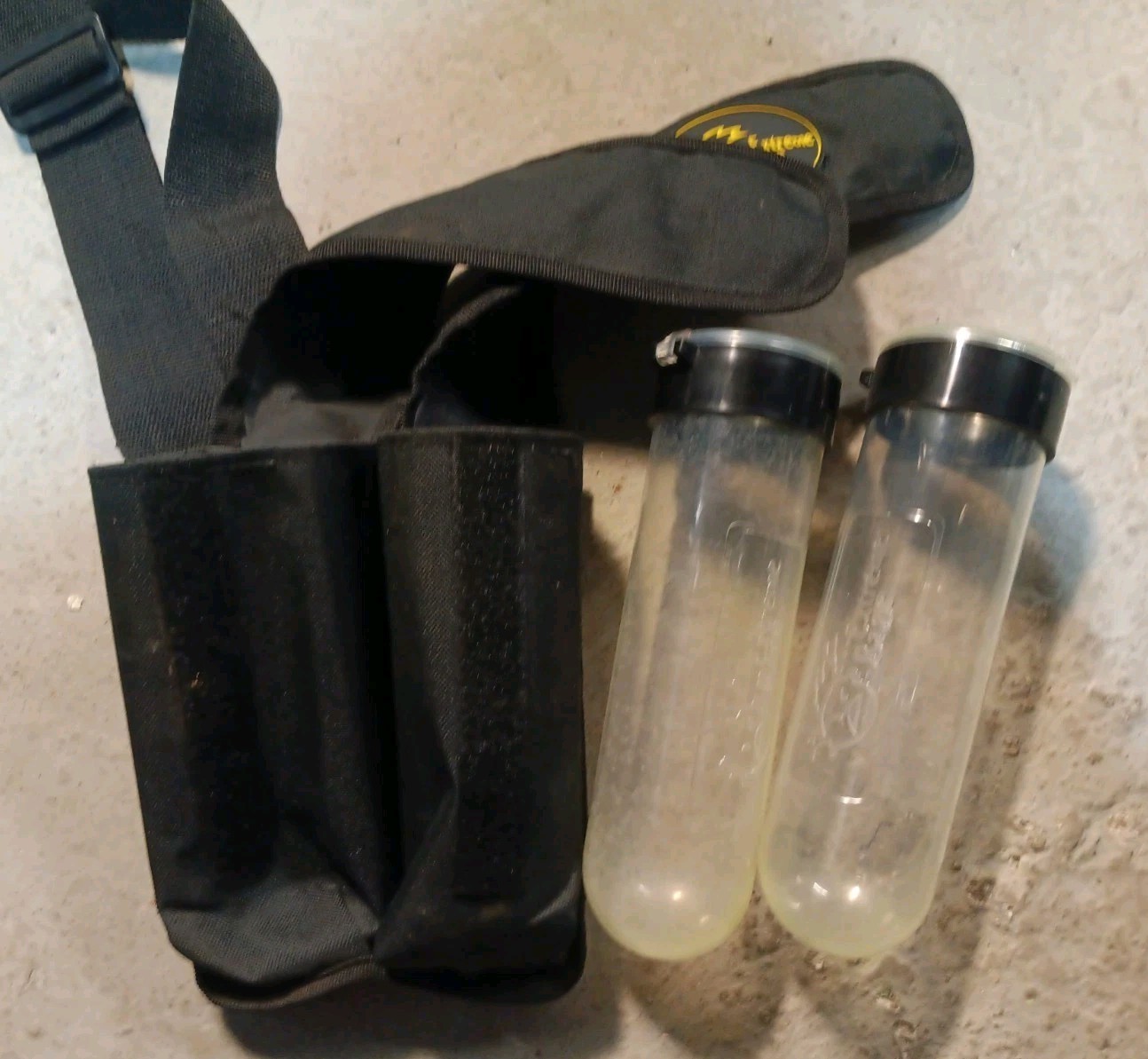 Paintball Belt 2 Pod Holster Ammo Pouch Black Adjustable Buckle With 2 Pods