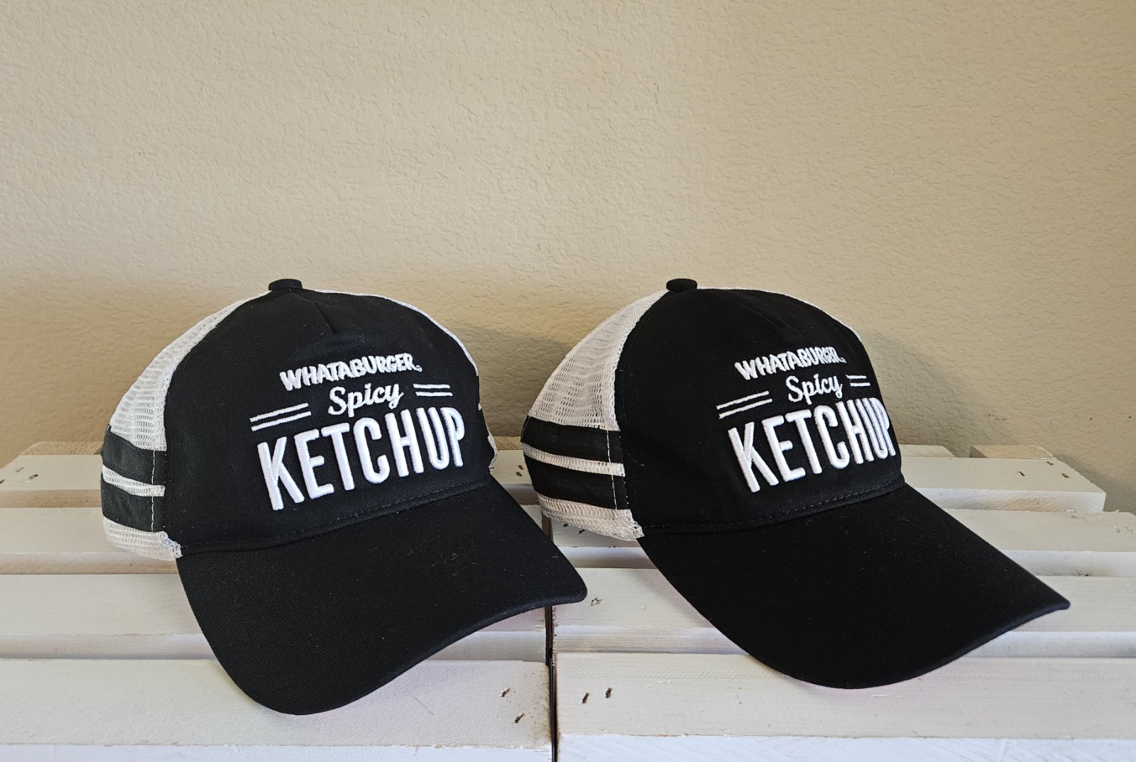 RARE Whataburger Spicy Ketchup Texas Rangers MLB Baseball Cap Hat Adjustable