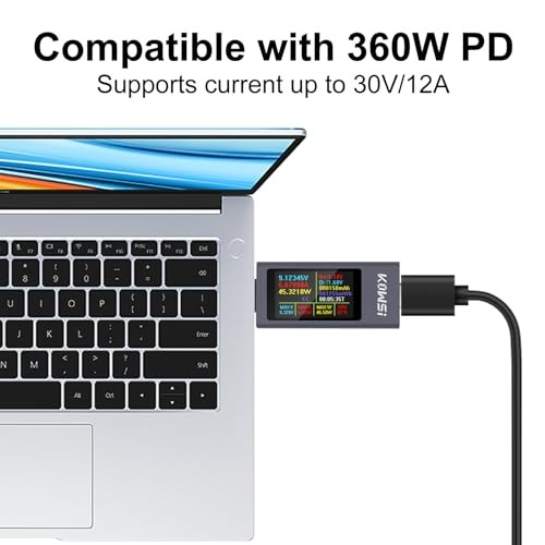 1PCS USB C Tester Power Meter, 4-30V 0-12A Type-C PD Tester Digital