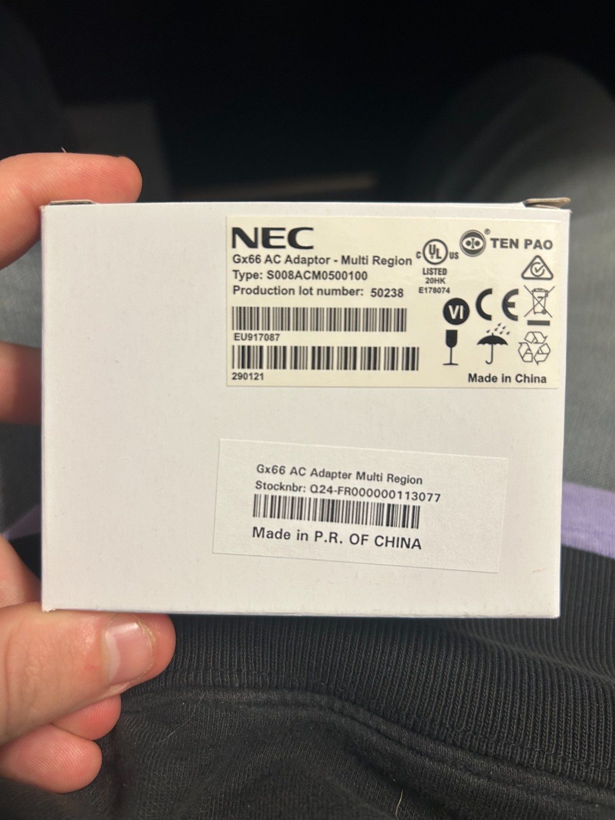 NEW NEC EU917087 GX66 AC Adaptor Multi Region
