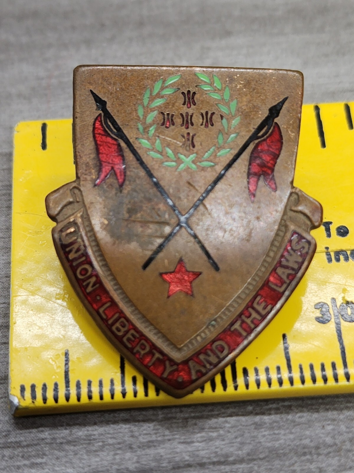 Twilight Of The Horse Cavalry Military Pin WW1 110th Cavalry Regiment Badge