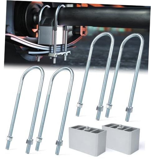 Universal Leaf Spring Lowering Block Kit, Heavy Duty Steel Lowering 3 INCH