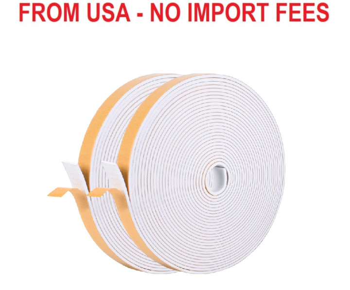 Self Adhesive Foam Tape Weatherstrip 1/2in x 1/4in x 42Ft High Density Foam Insu