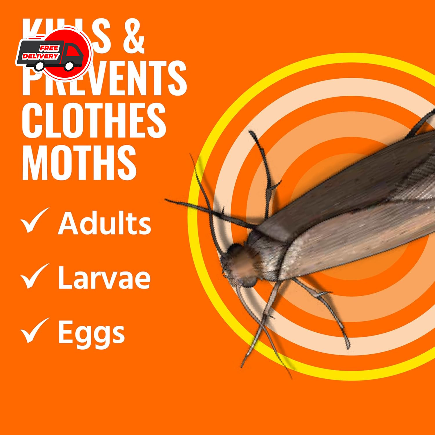 TERRO Clothes Moth Killer – T2903 3 Pack | Kills Adult Clothes Moths, Larvae...