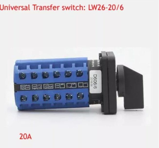 Switch LW26-20/6 3-speed 6-section 6-wire 2-power High/Low Speed Forward/Reverse