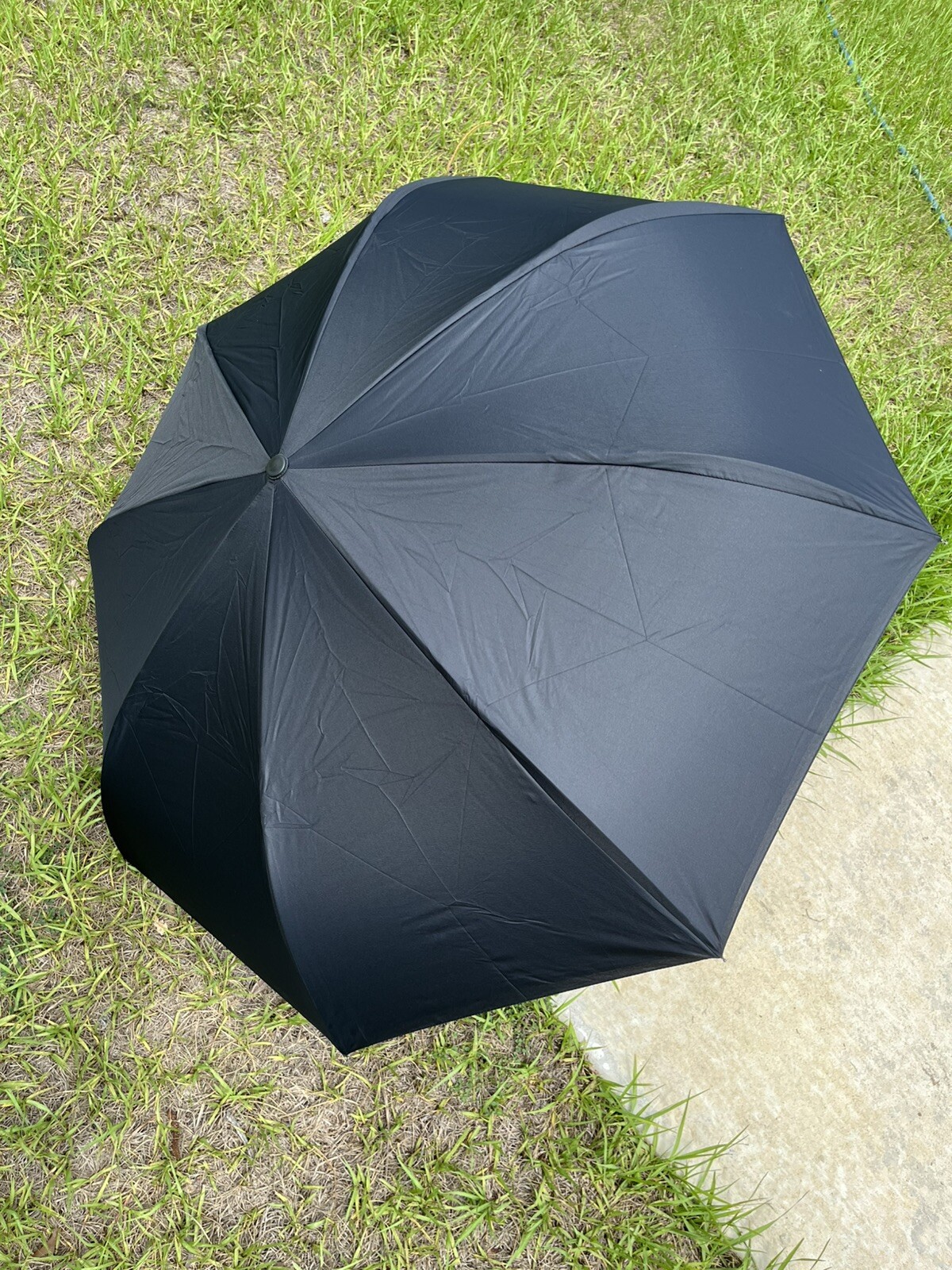 C-Handle Inverted Reverse Umbrella, Peacock Feathers (Inside Out, Upside Down)