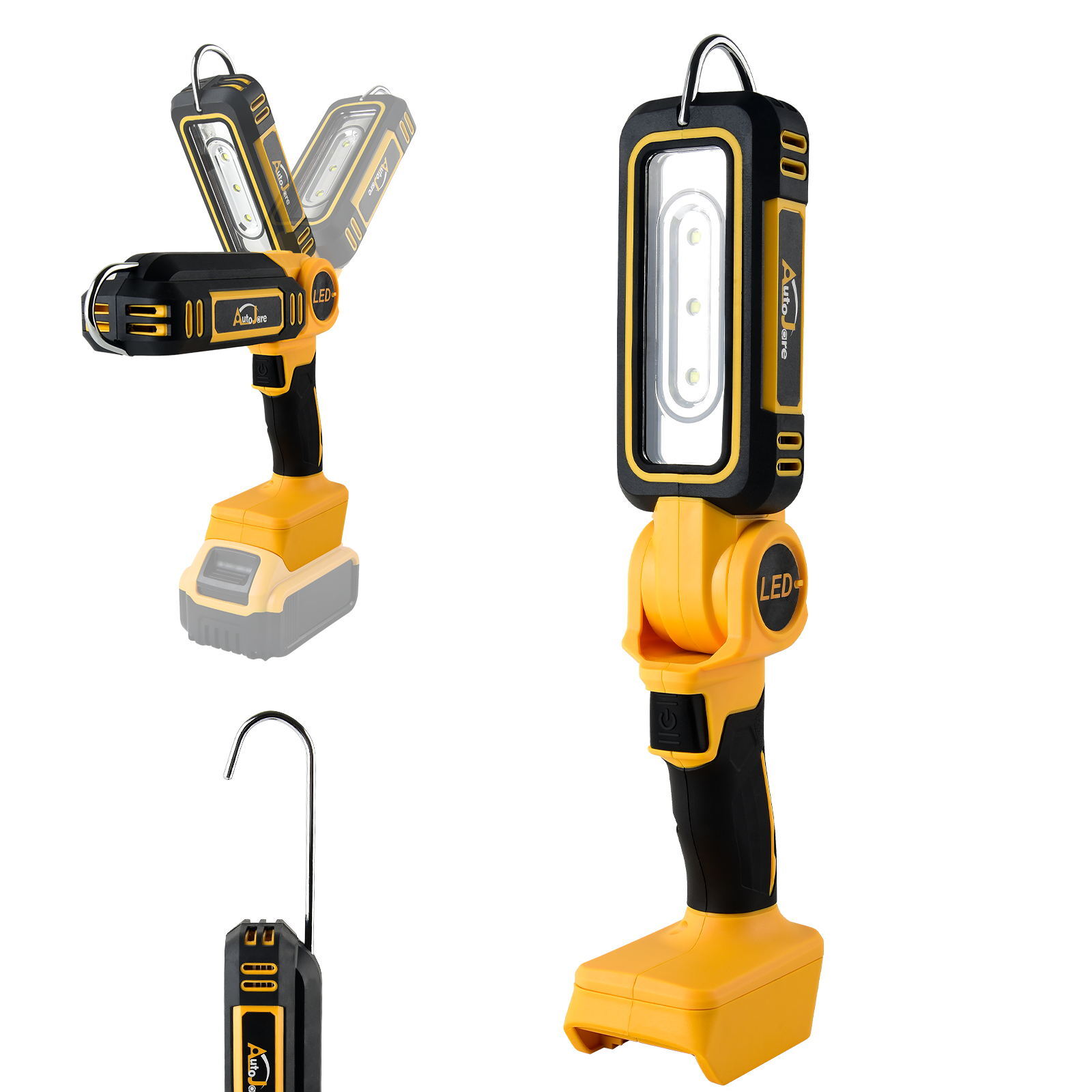 30W 3000LM Cordless LED Flashlight Work Light Powered for DeWalt 20V MAX Battery