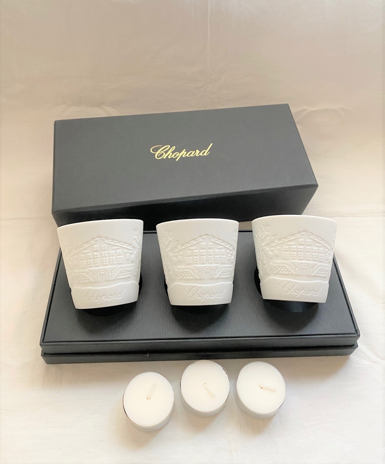 Chopard 2021 X'mas ceramic candle holder box set for happy l.u.c mille miglia