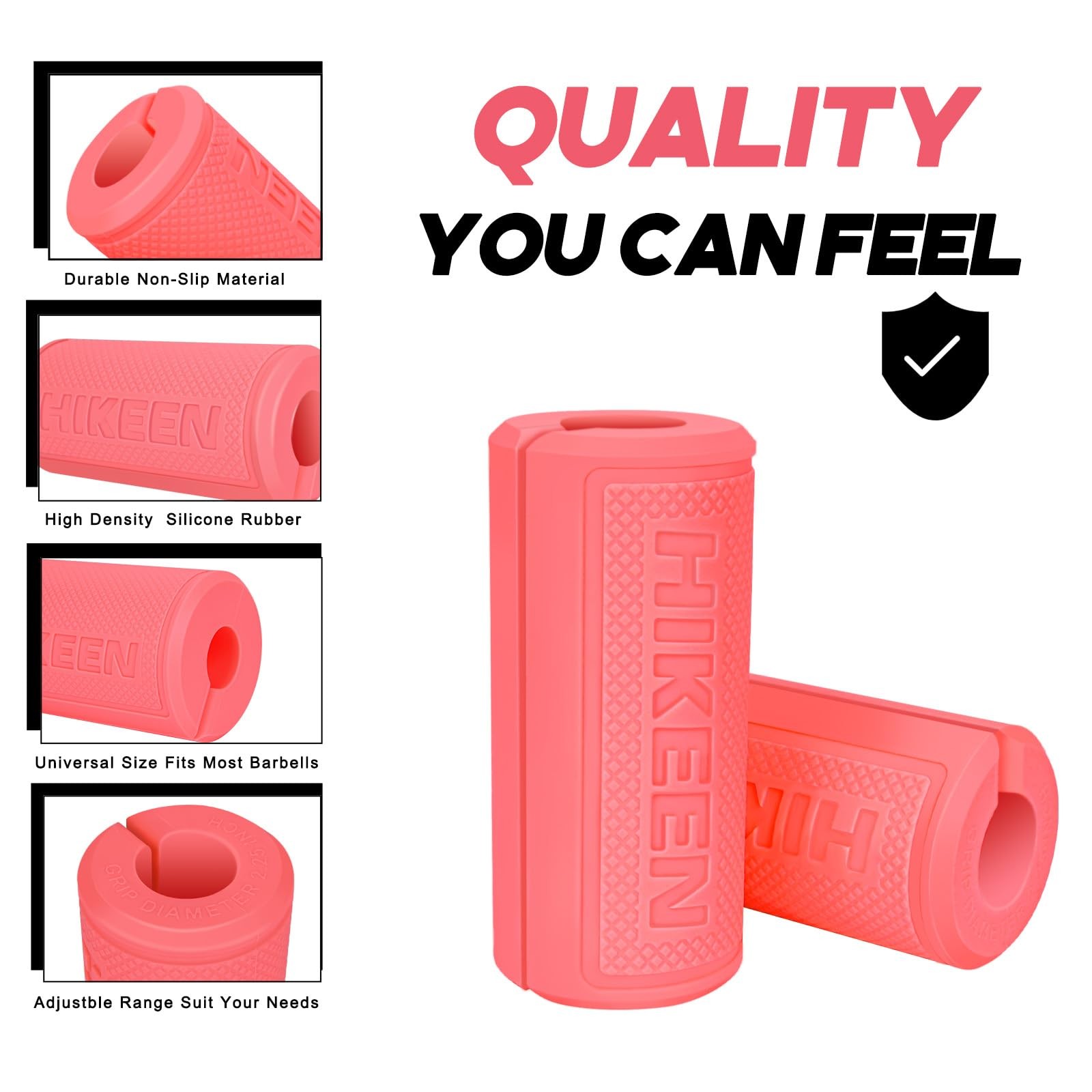 Thick Bar Dumbbell Grips, NonSlip Rubber for Weight Lifting & Muscle Building