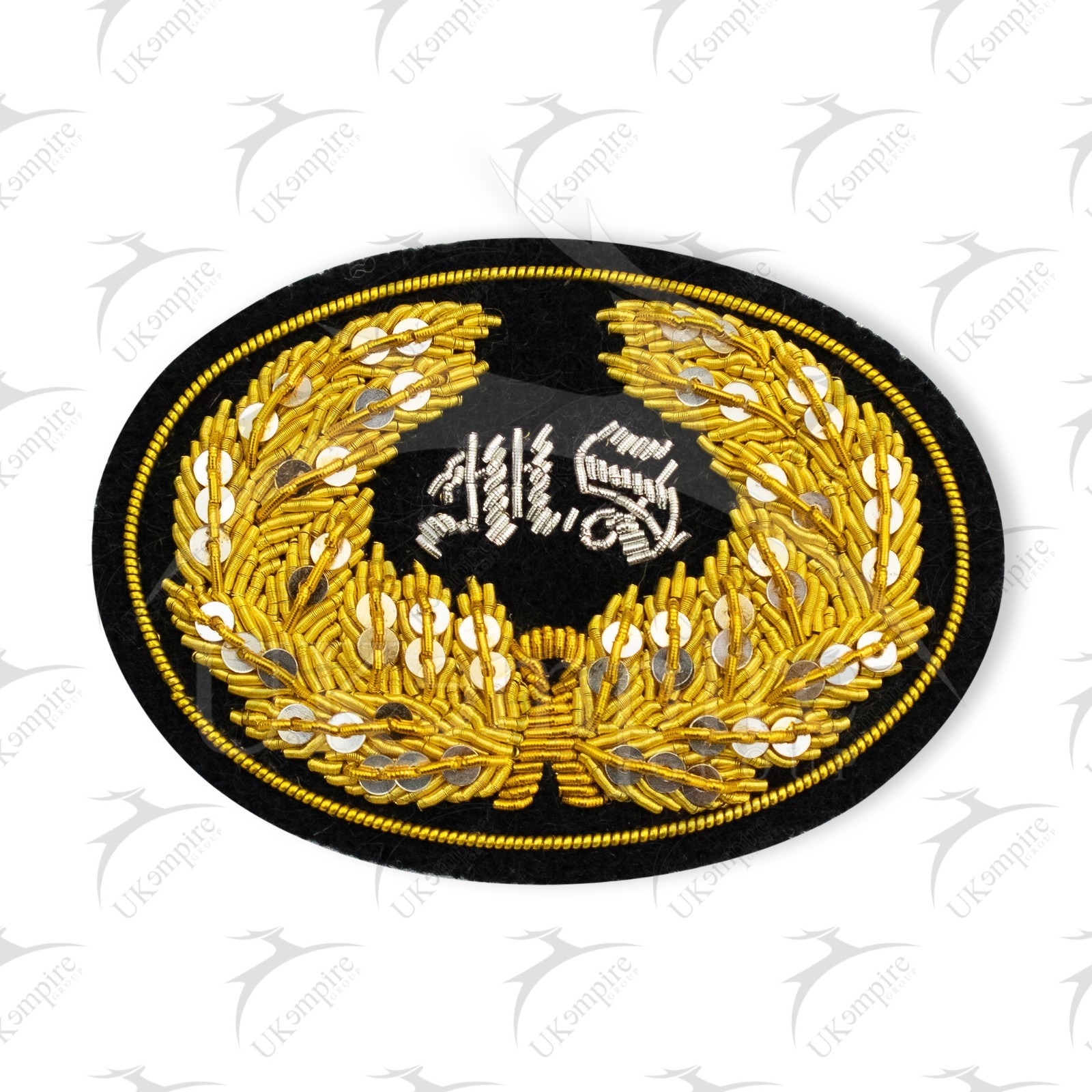 Civil War MS Officers Hat Insignia Badge (Small) Gold Bullion Wire