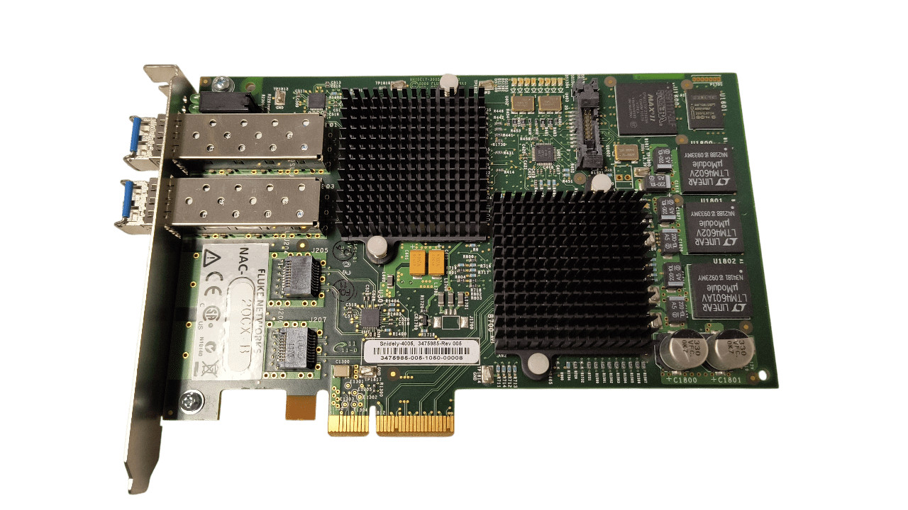 Fluke Networks Dual Port NAC-20CX-B Snidely 4005 Fibre Channel HBA SFP+