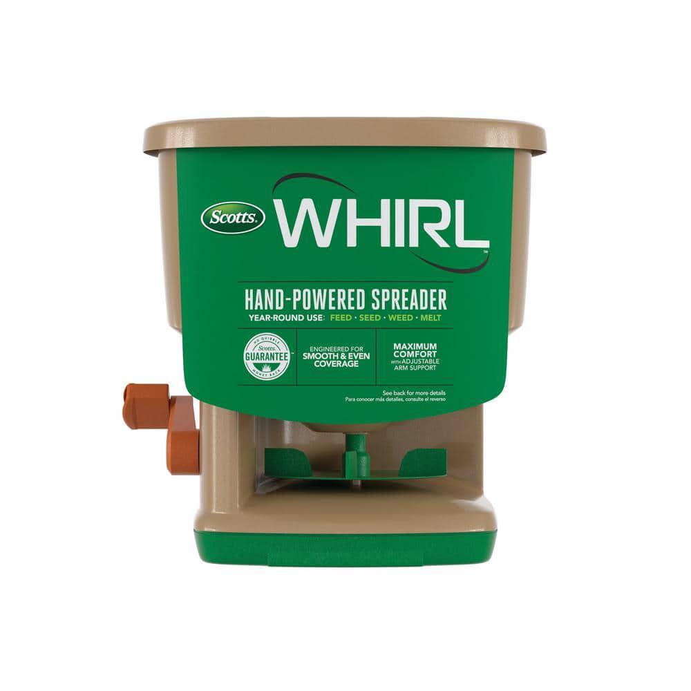 Handheld Broadcast Spreader Holds1,500 sq.ft. Seed Fertilizer Salt Ice Melt