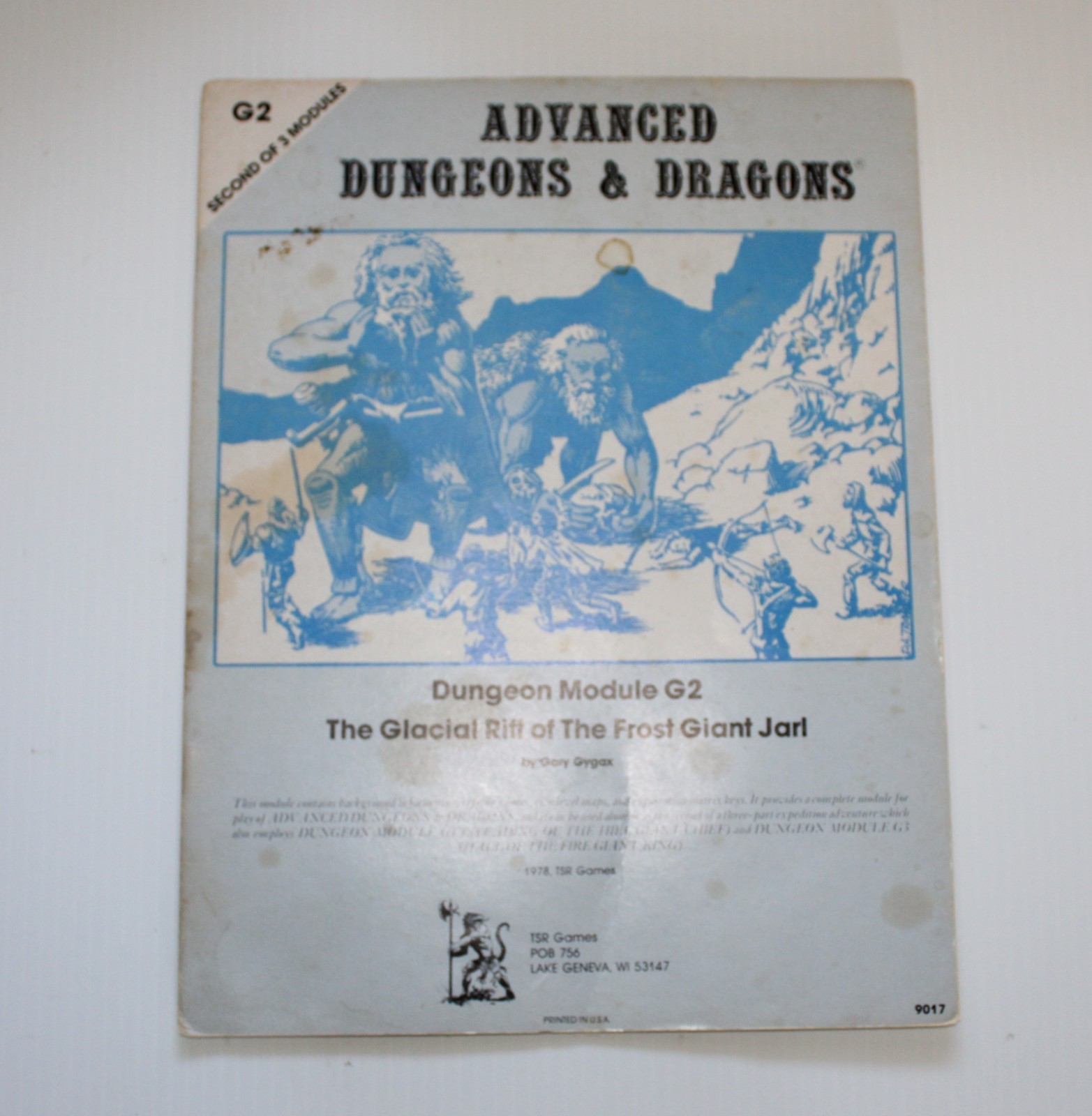 Advanced Dungeons and Dragons The Glacial Rift Of The Frost Giant Jarl 1978