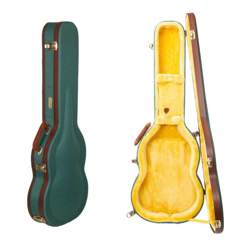 Crossrock Master Series-Wooden SG Electric Guitar Case-Malachite Blue Tweed