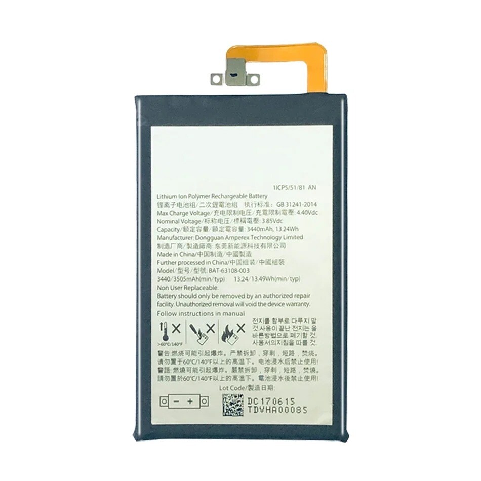 Battery Replacement Model BAT-63108-003 Fit For Blackberry KeyOne / DTEK70