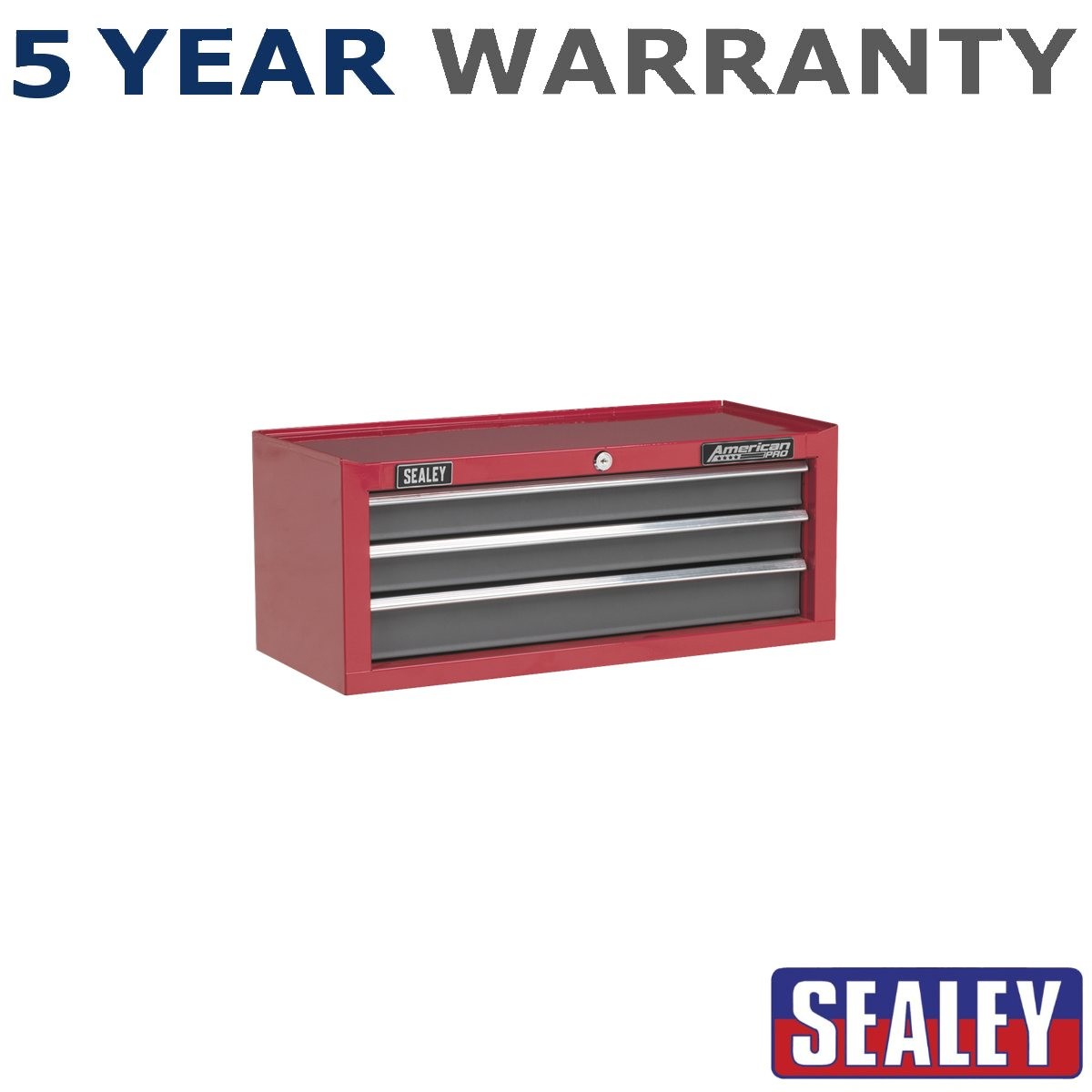 Sealey American PRO� Mid-Box Tool Chest 3 Drawer Red/Grey AP22309BB
