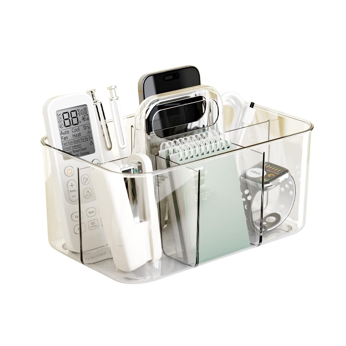 Vidifor Clear Thickened Portable Caddy Tote, Shower with Handle