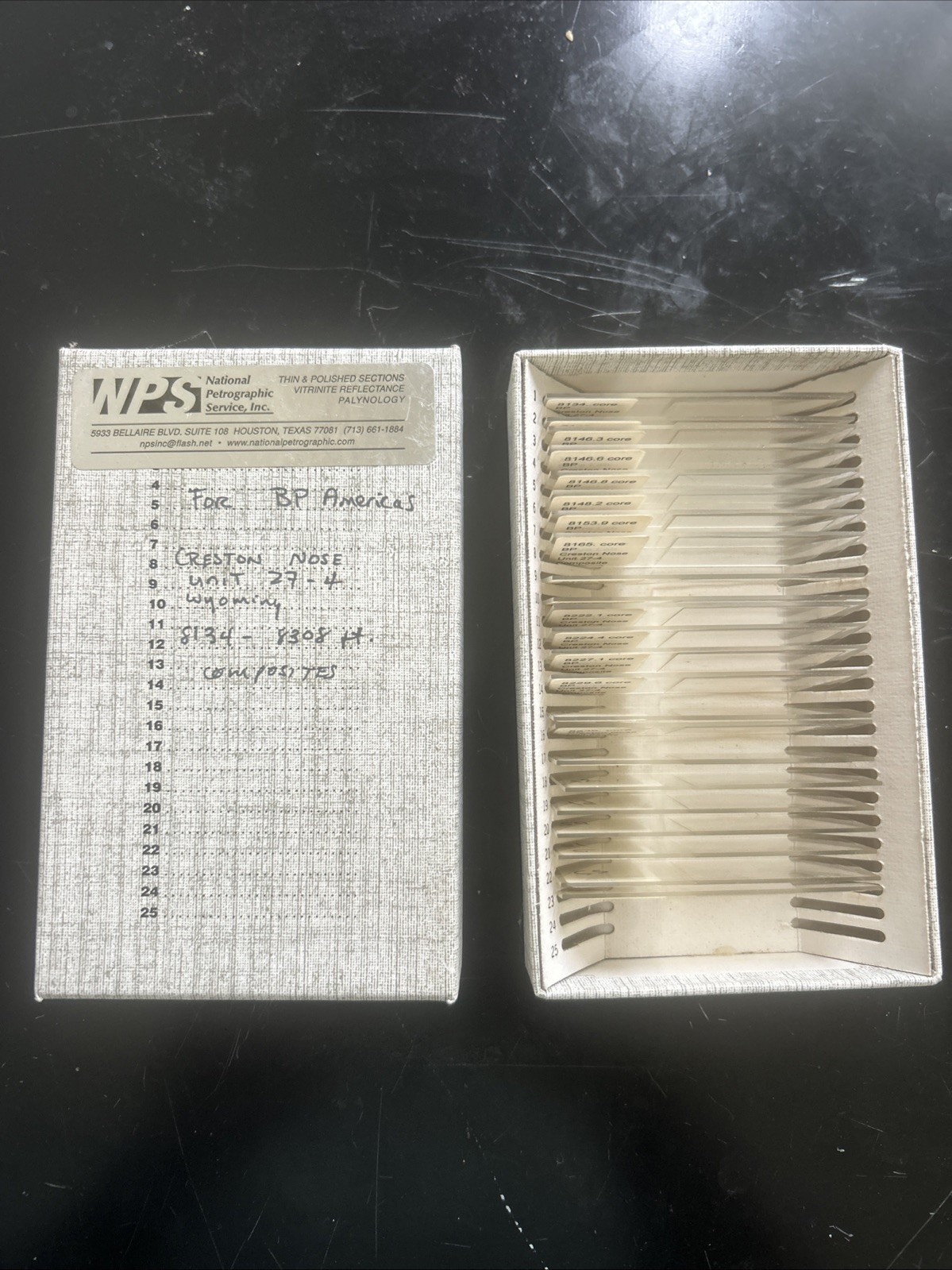 23  Composites Microscope Slides For BO Americas Creston Noise Unit 27-4 Wyoming