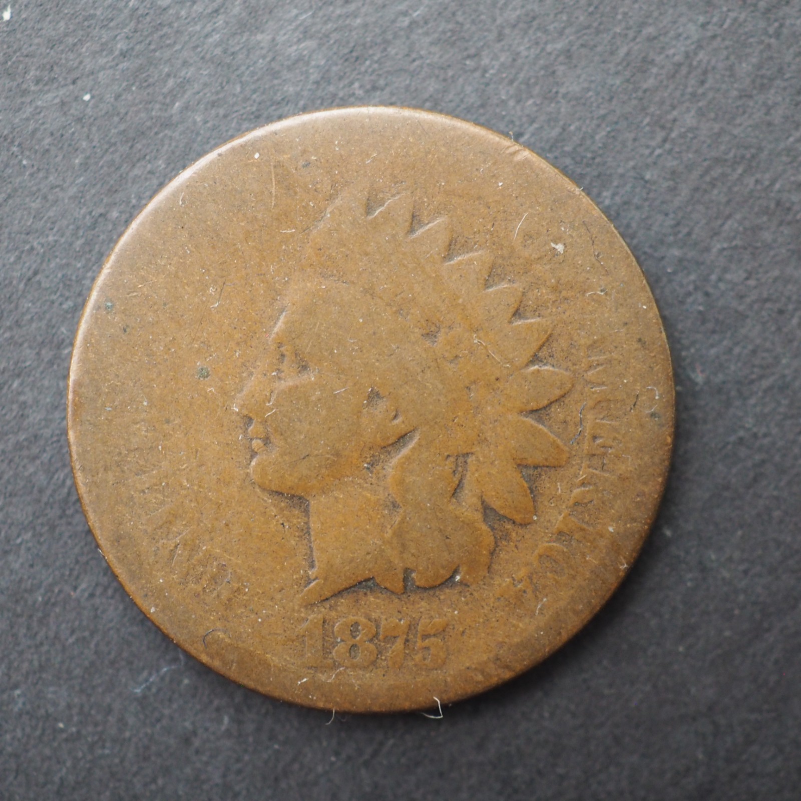 1875  INDIAN HEAD CENT - FREE SHIPPING! C4575