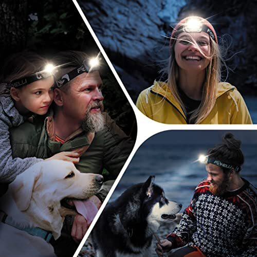 Foxelli LED Headlamp Flashlight for Adults & Kids, Running, Assorted Colors