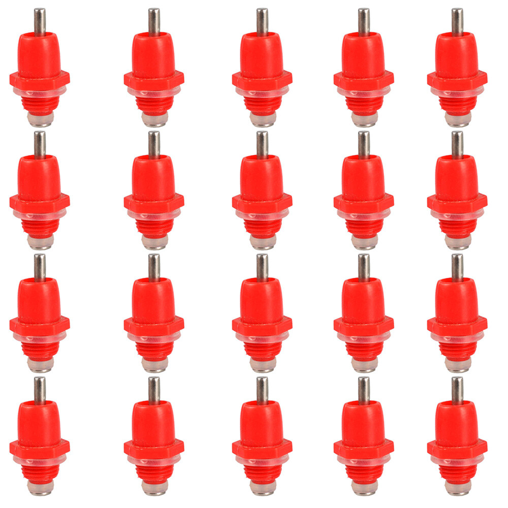 10/20PCS Chicken Water Nipples Bird Drink Water Chicks Quail Hen Poultry Red
