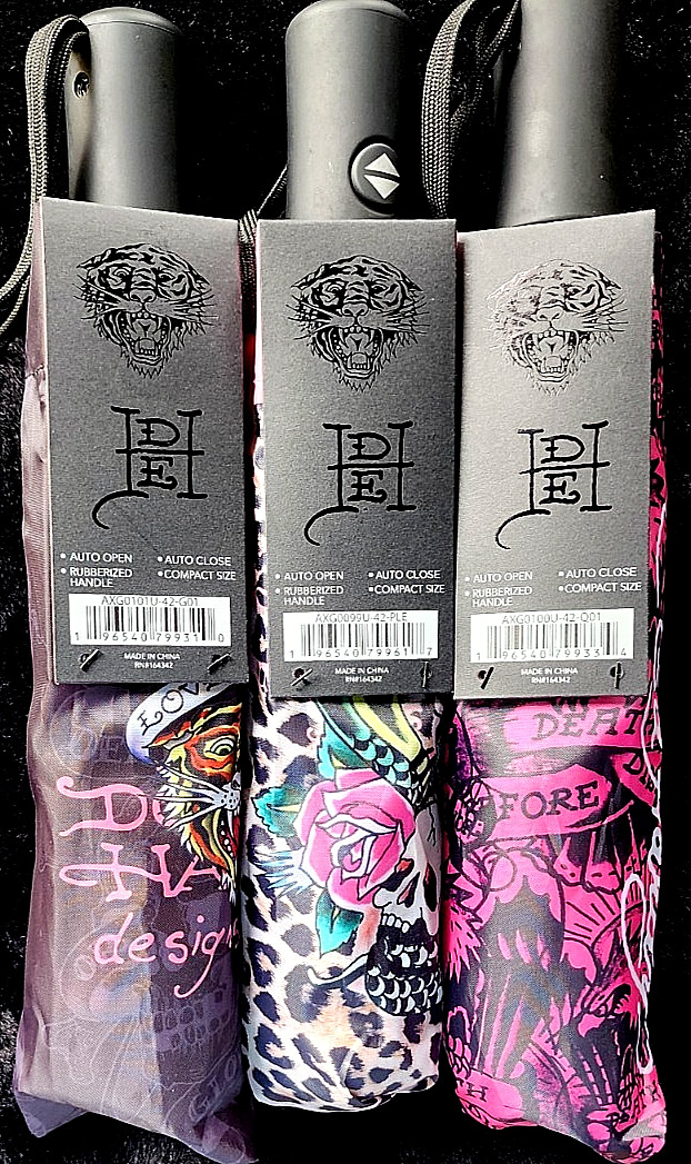 ED HARDY COMPACT UMBRELLAS