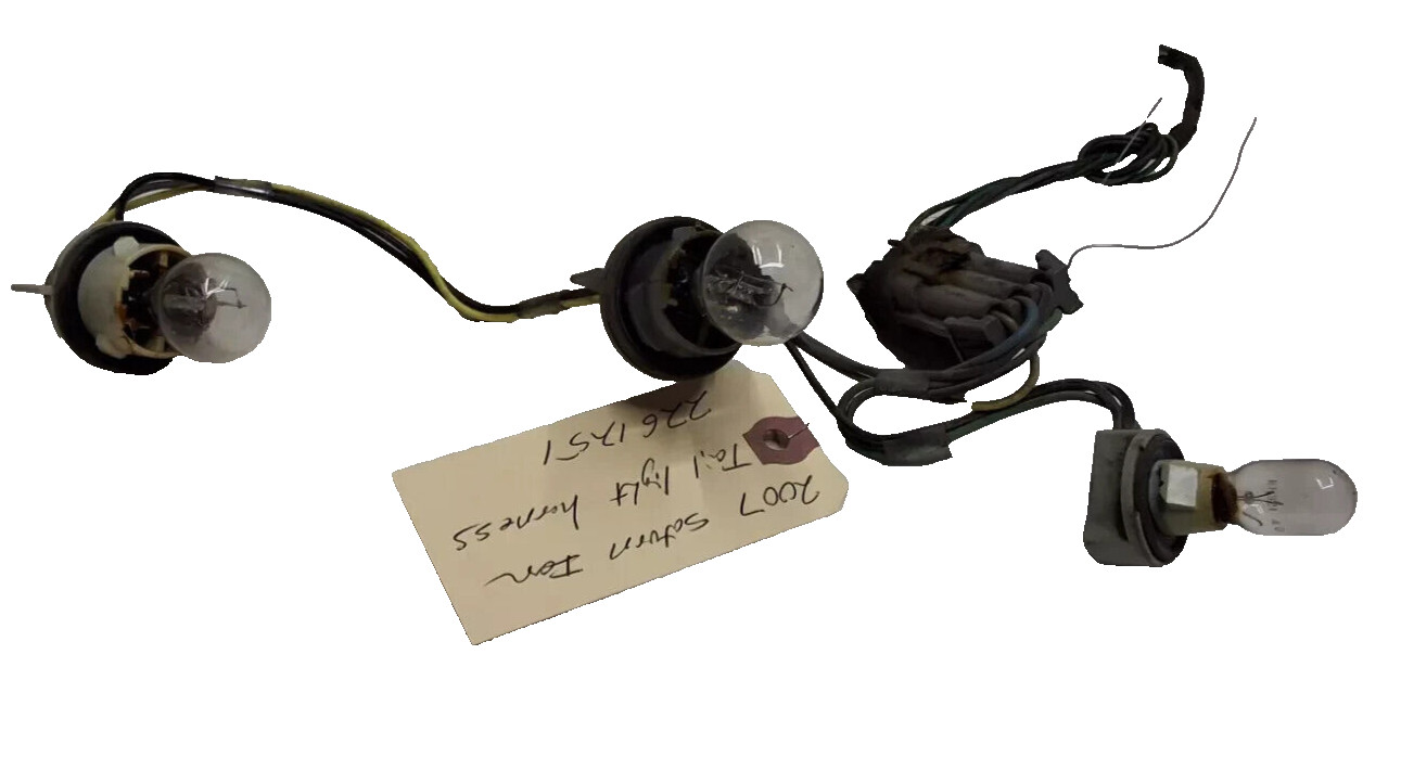 🔥03-07 Saturn Ion Rear Left/Right Tail Brake Stop Light Wiring Harness Assembly