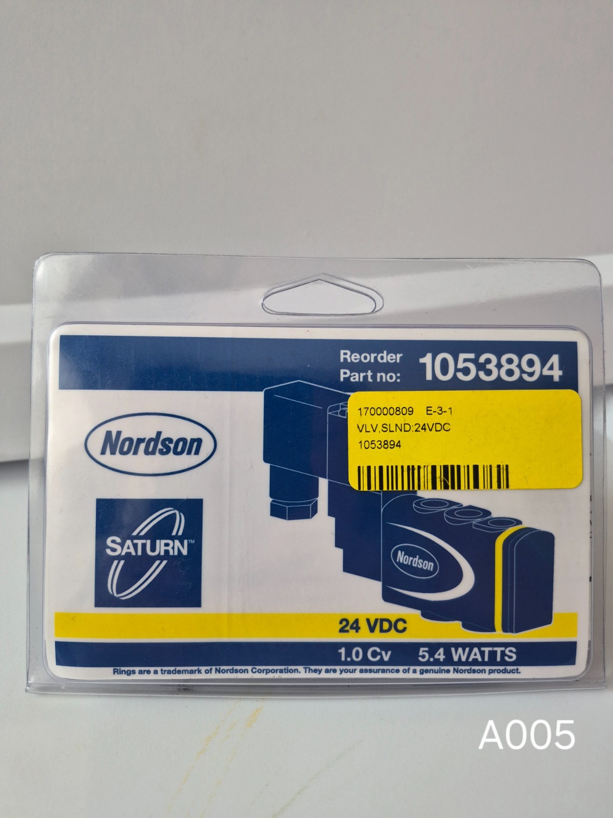 NEW NORDSON 1053894 SOLENOID VALVE, 24VDC