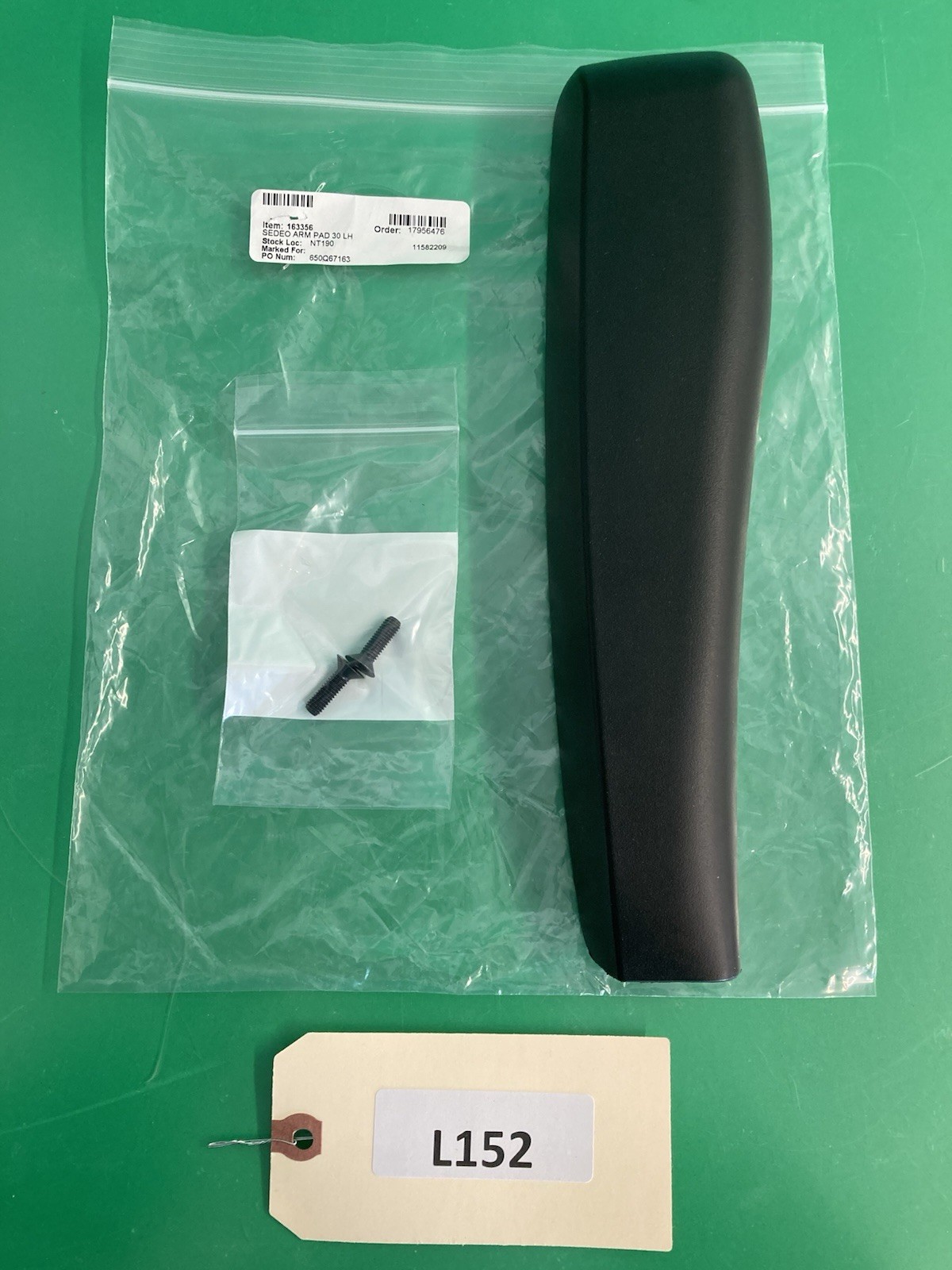 NEW* 12" Left Hand SEDEO Arm Pad for Quickie Power Wheelchairs 163356 #L152