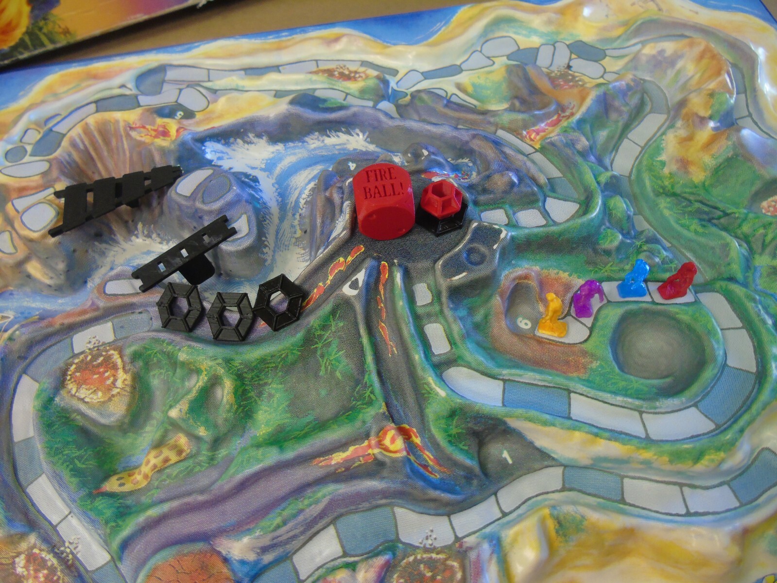 For 1986 Fireball Island Board Game Replacement Pieces Bridge Token Jewel Figure
