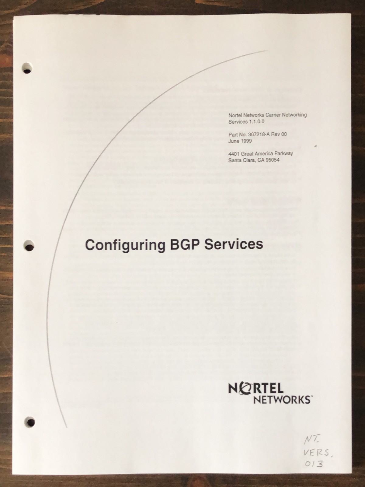 Nortel Networks - Configuring BGP Services - Versalar Switch Router 15000