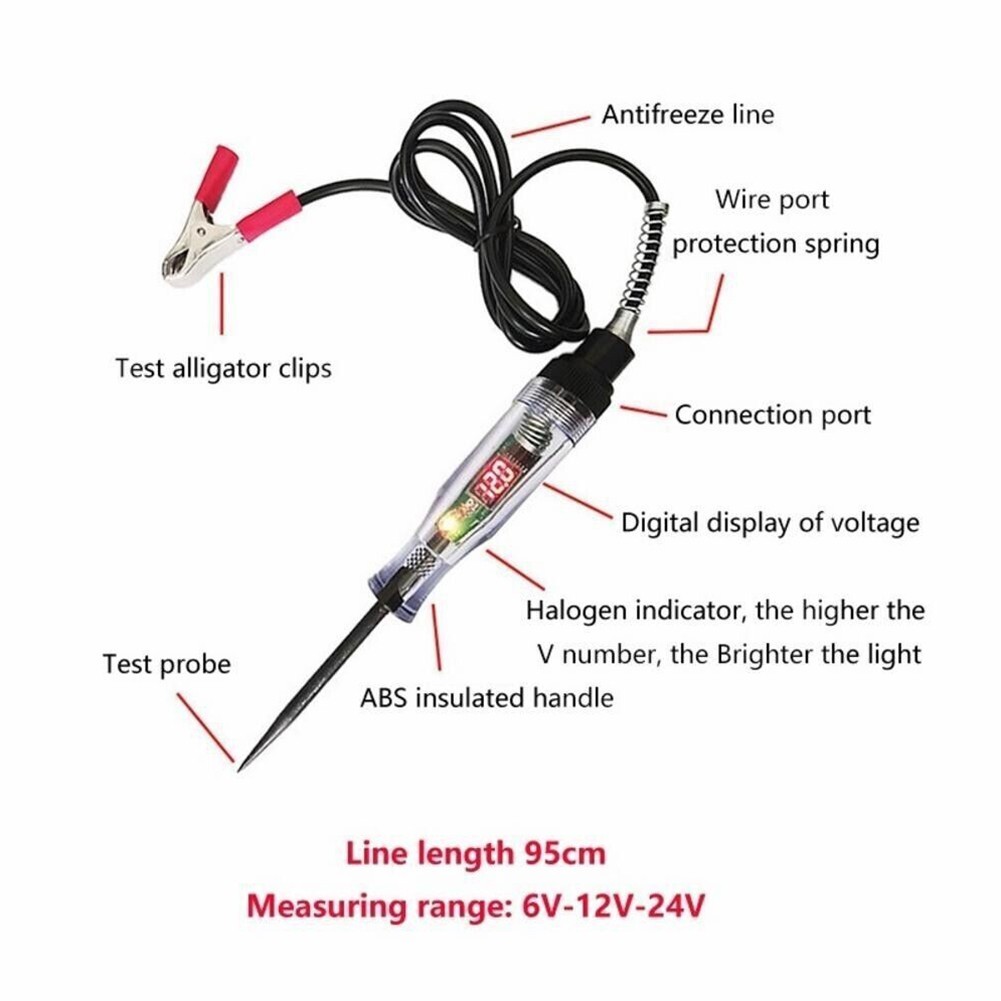 Voltage Tester Car Circuit Tester Electrical Maintenance Measuring Pen