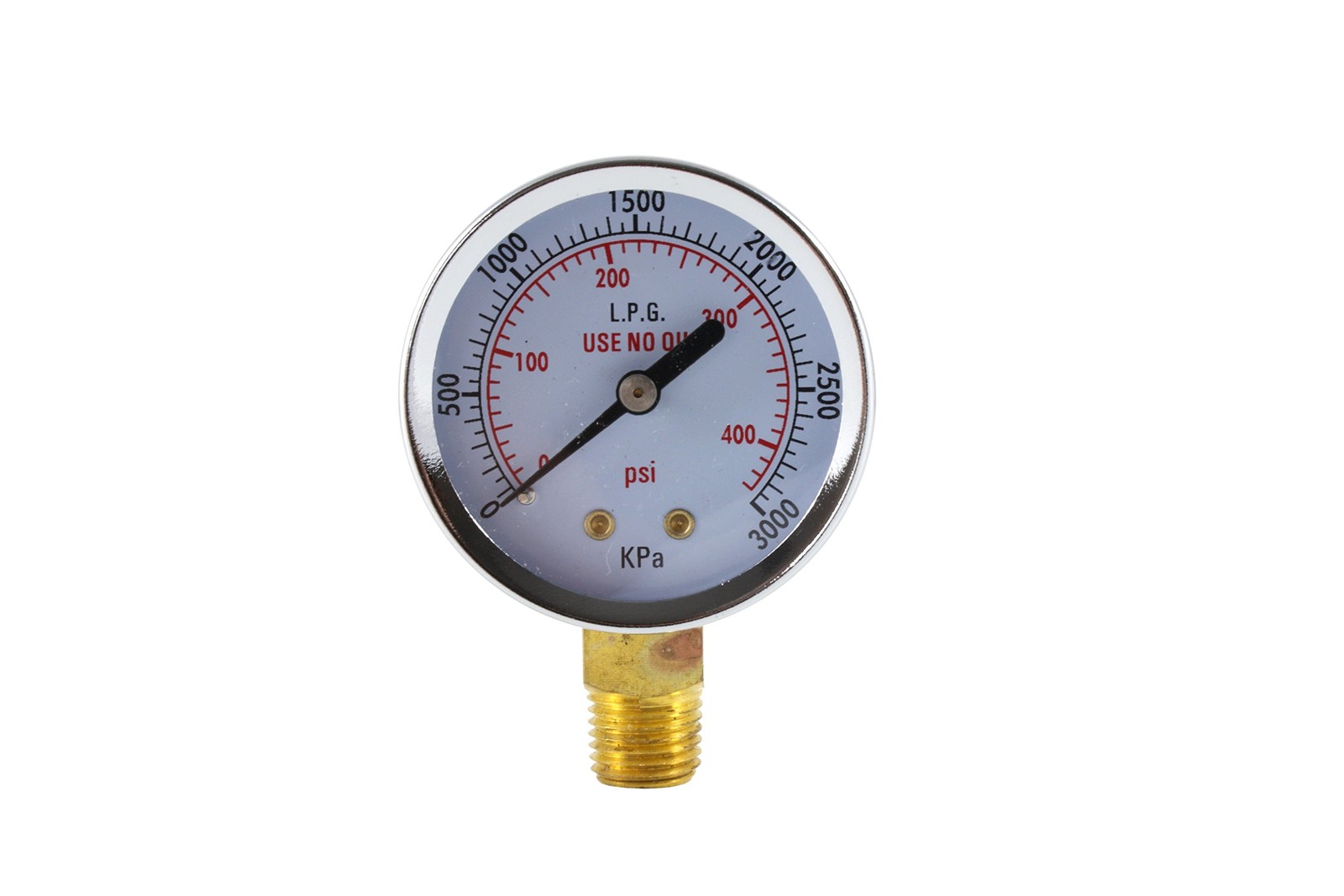 SÜA - High Pressure Gauge for Propane Regulator 0-400 psi - 2 inches 2"-High
