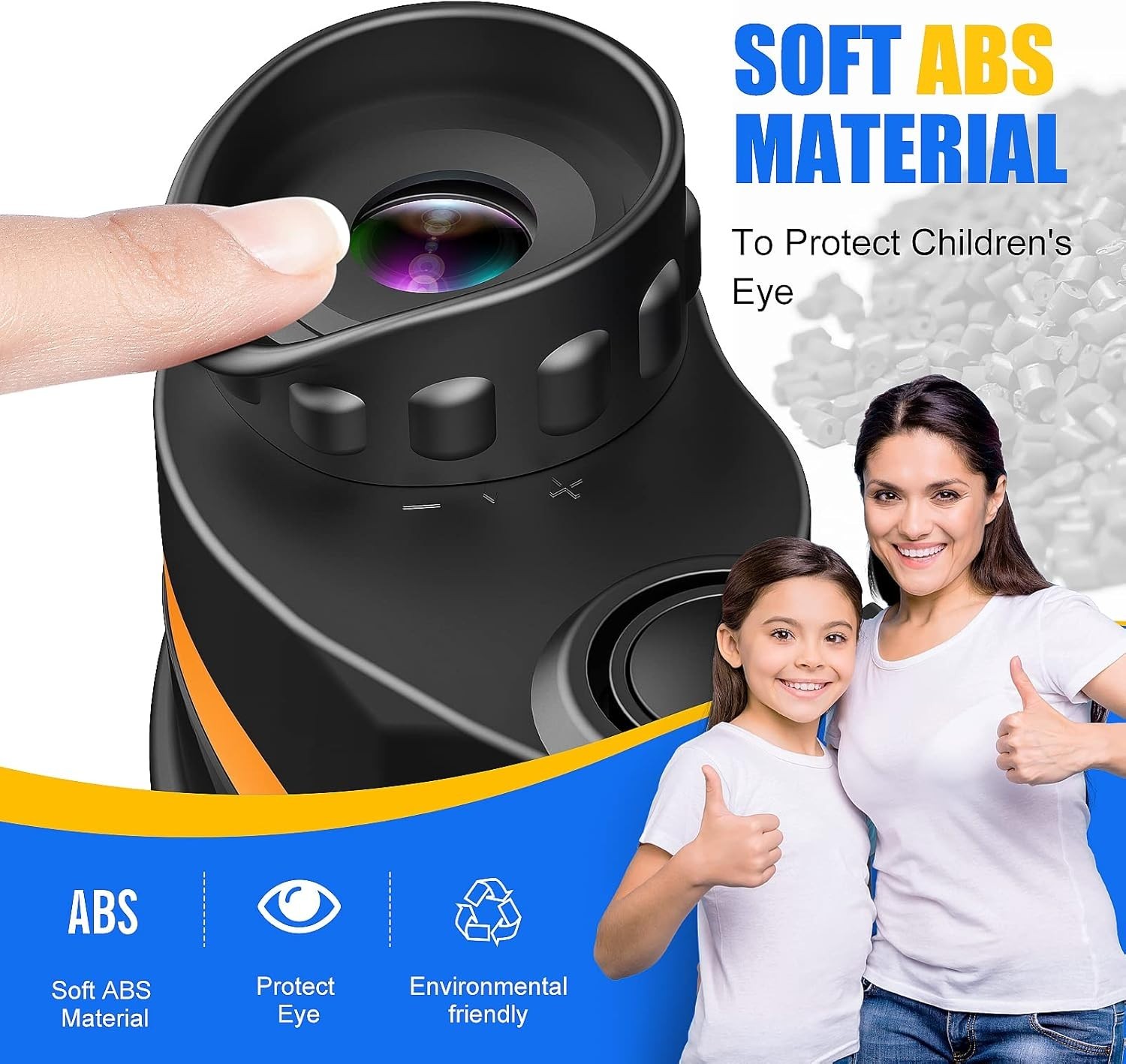 LET'S GO! Kids Binoculars Compact Shockproof High Resolution Toy
