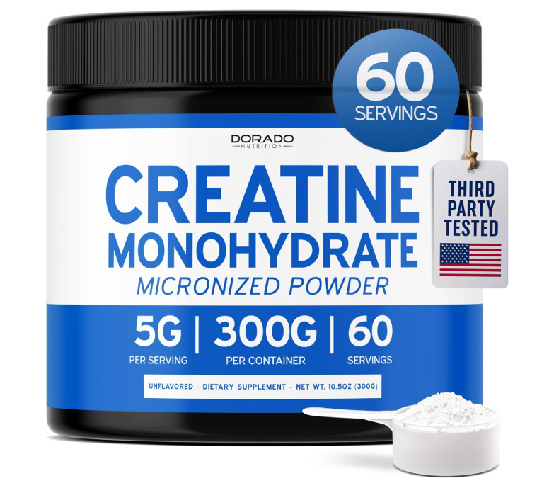 Creatine Monohydrate Powder Muscle Gain 5000mg Per Serv (5g) Made in USA