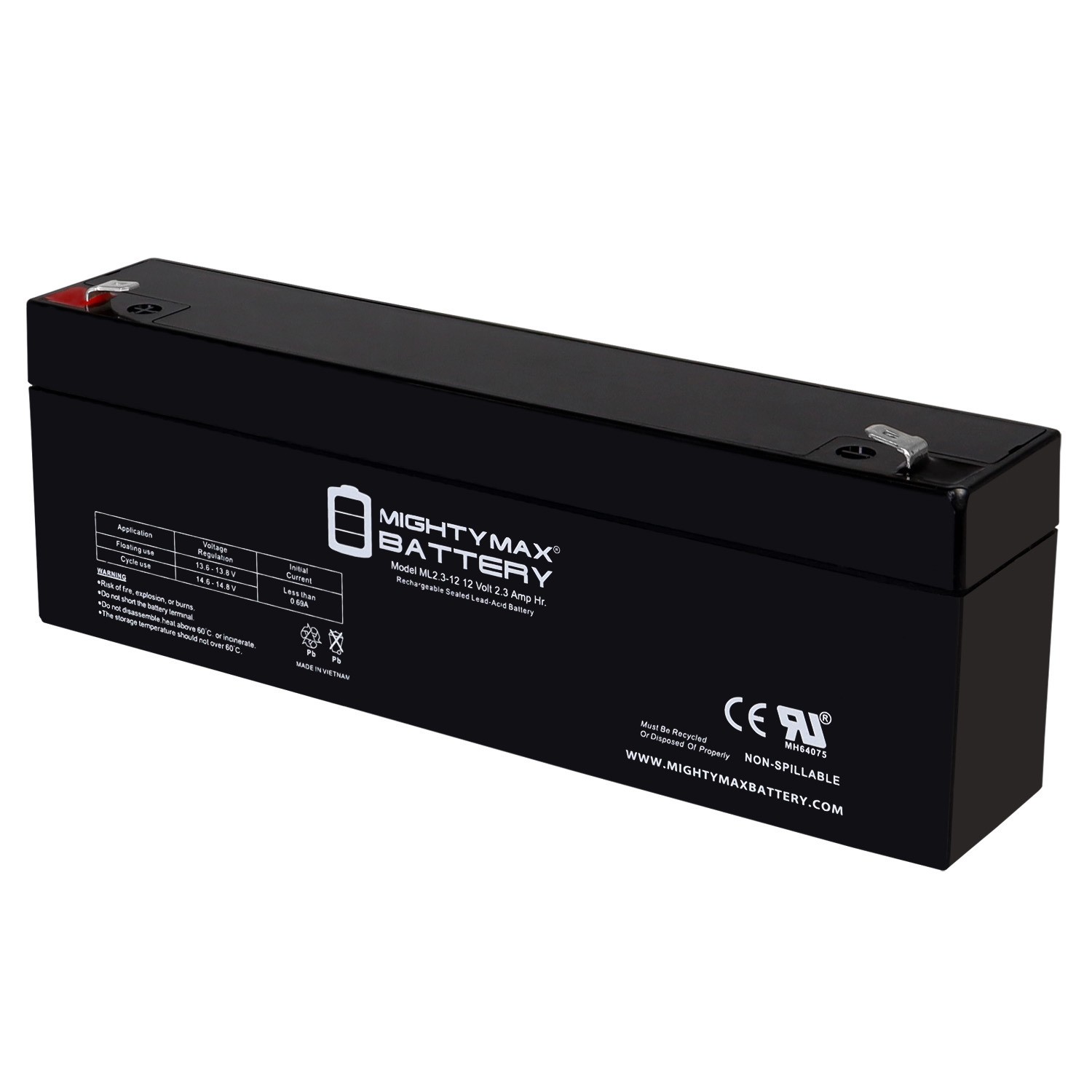 Mighty Max 12V 2.3AH F1 SLA Battery Compatible With EXP1223 DR Trimmer Battery