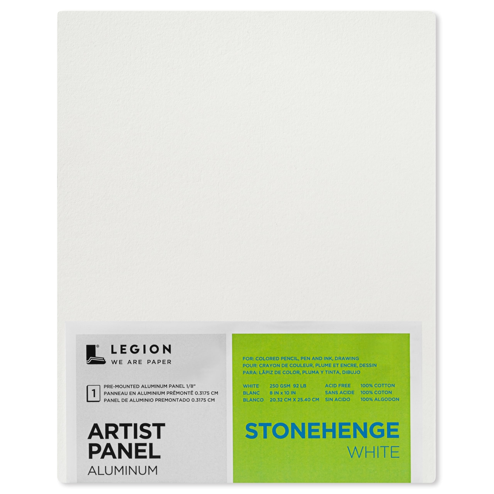 Legion Artist Panel, 1/8" Composite Brushed Aluminum with Stonehenge 100% Cot...