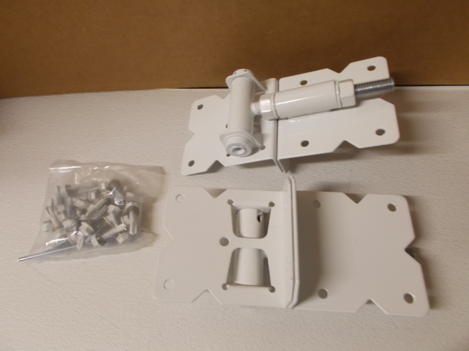 Nationwide Self-Closing Gate Hinge White set of 2