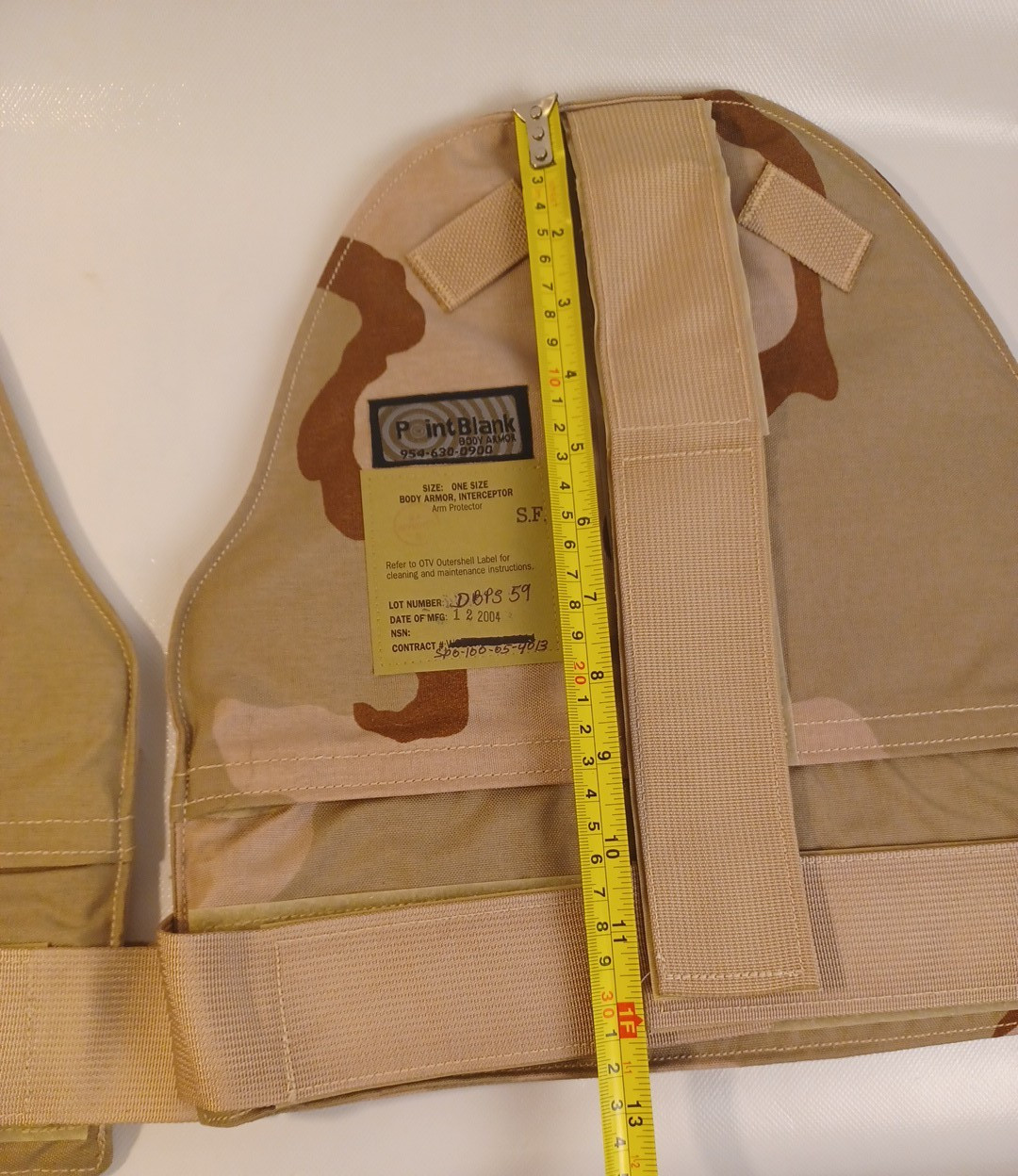 2 Point Blank Desert Camo Arm Protector w/ Soft Plates