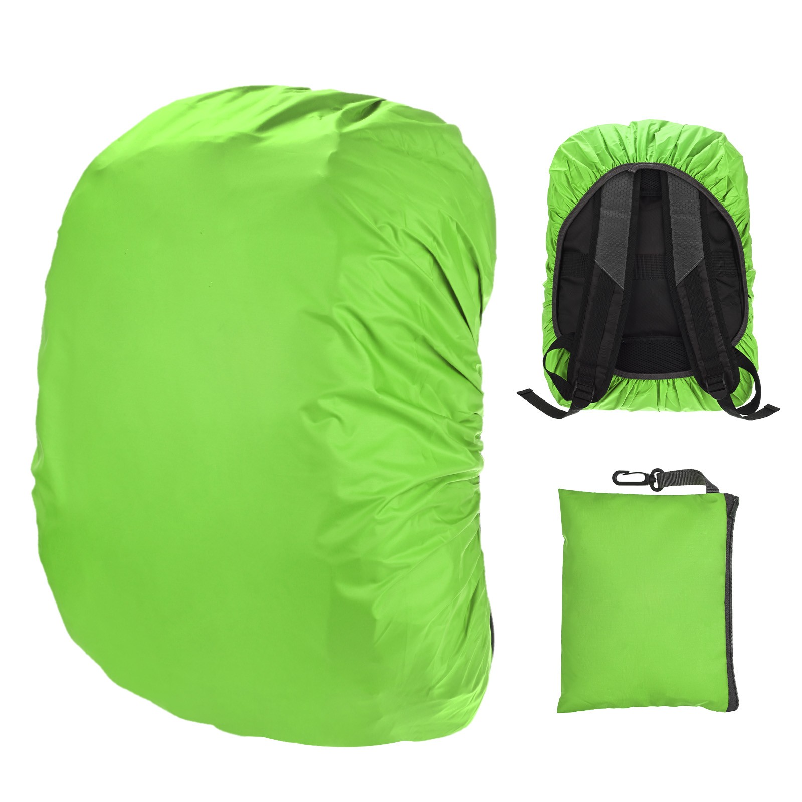 Waterproof Backpack Rain Cover, 15L-25L Backpack Cover [Grass Green]