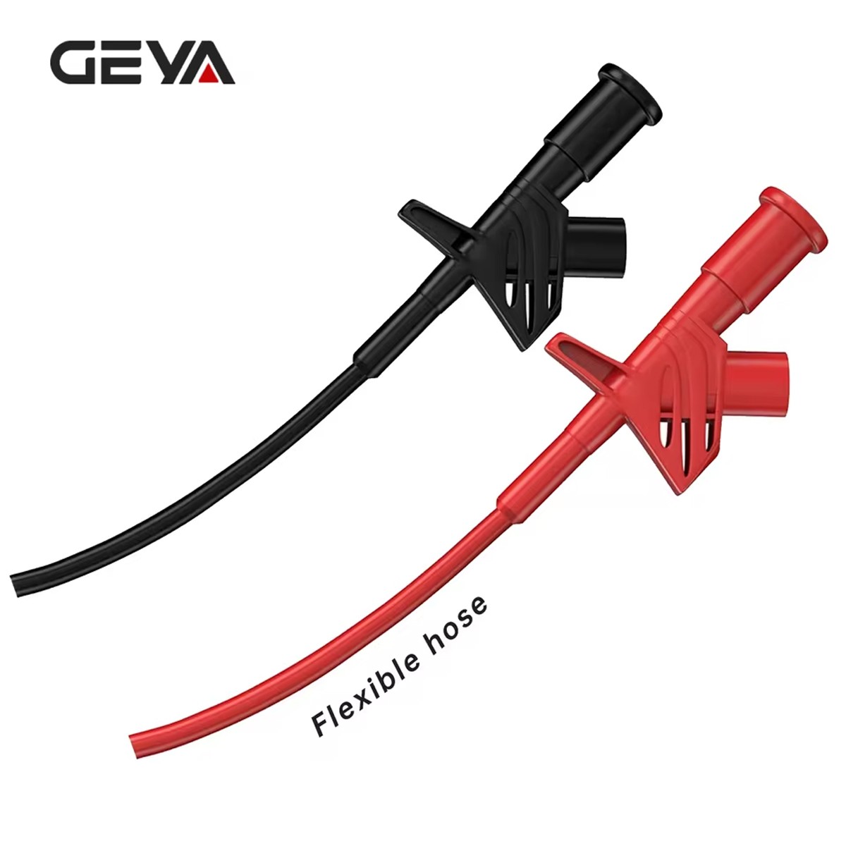 GEYA 2PCS Electrical Test Lead Hook Clip Flexible Tool Insulated Quick 4mm P5004