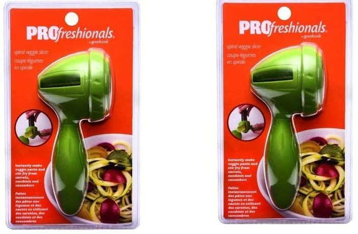 LOT OF 2 Profreshionals Spiral Veggie Slicer Zucchini Noodles NEW SEALED H1346
