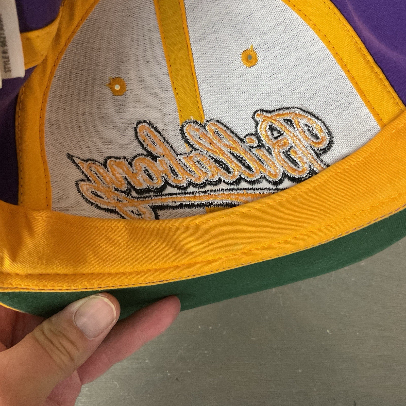 Billabong Purple/Yellow 3D Logo 6 Panel SnapBack Ball Hat/Cap One Size