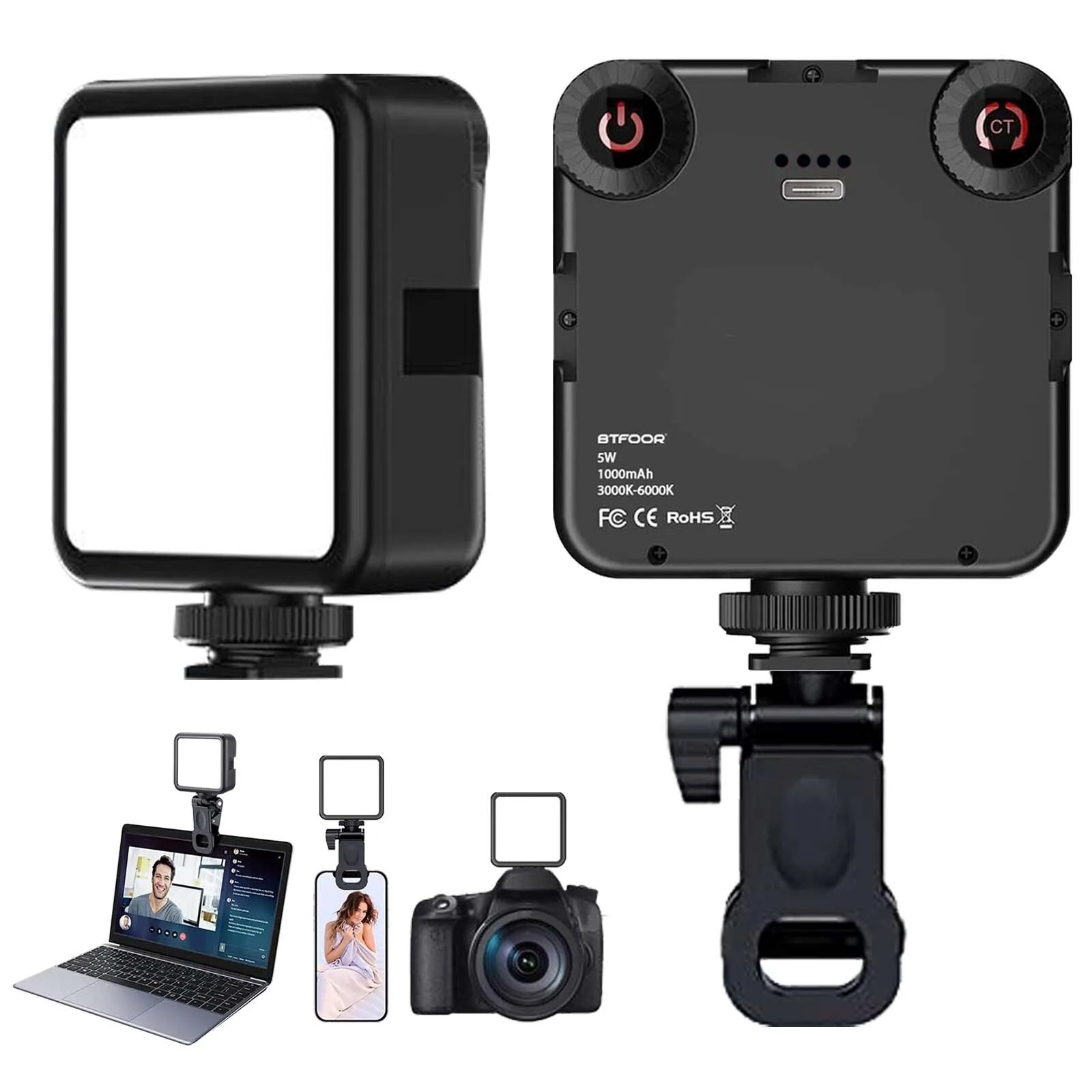 LED Video Light Portable Bi-Color 3000K-6000K for DSLR, Camcorder, GoPro Vlog