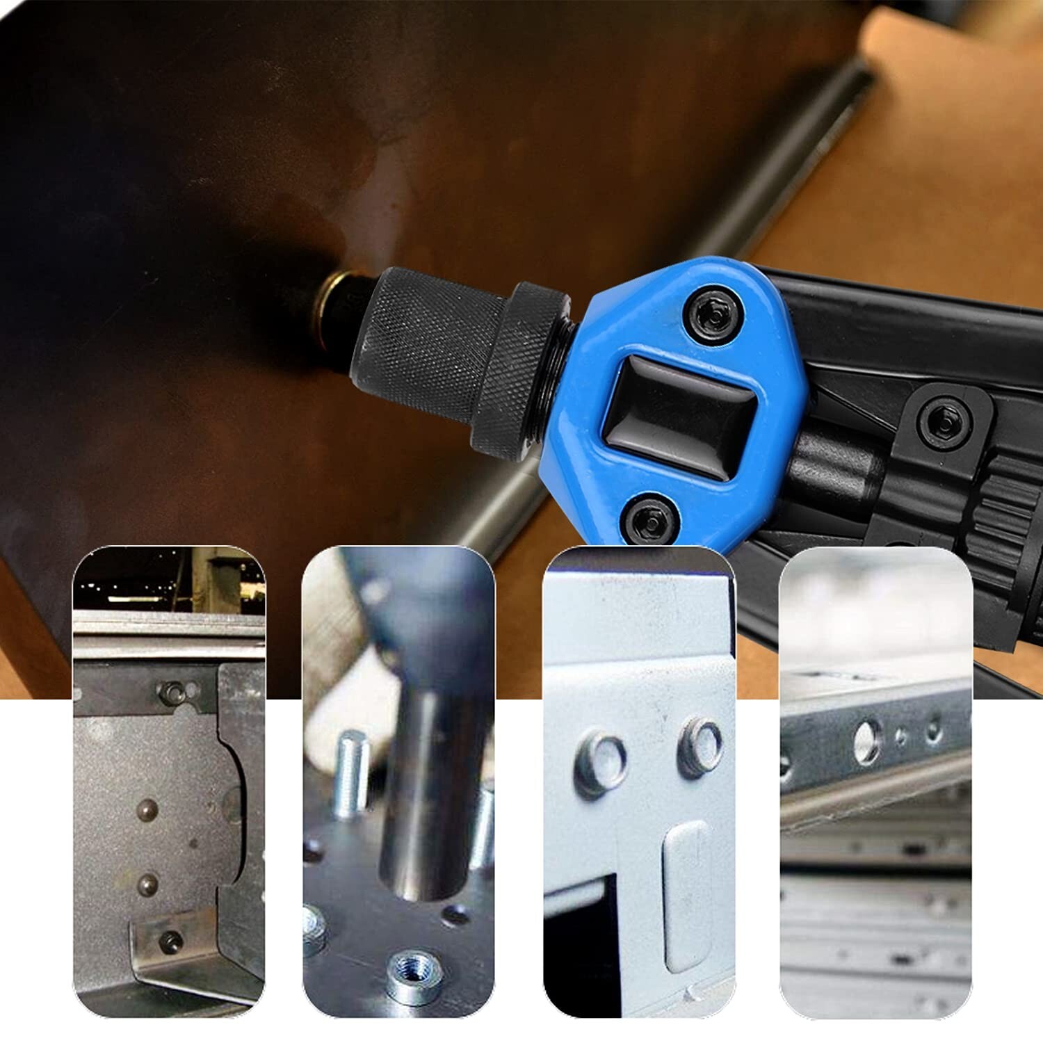 Rivet Gun Kit Rivnut Thread Setting Tool Nut Setter NutSert Metric SAE Riveting
