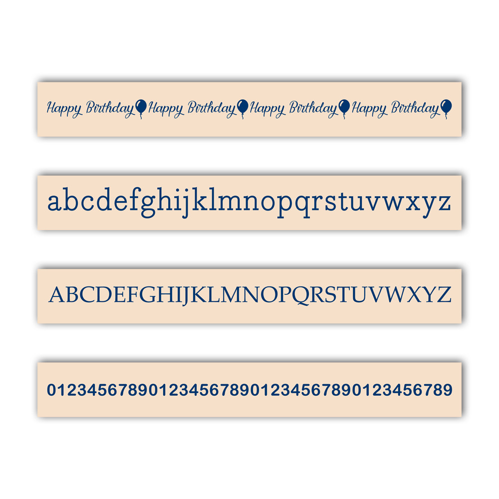 TATTERED LACE Embossing Sentiment Coll SET 1 Numbers Alphabet Happy Birthday