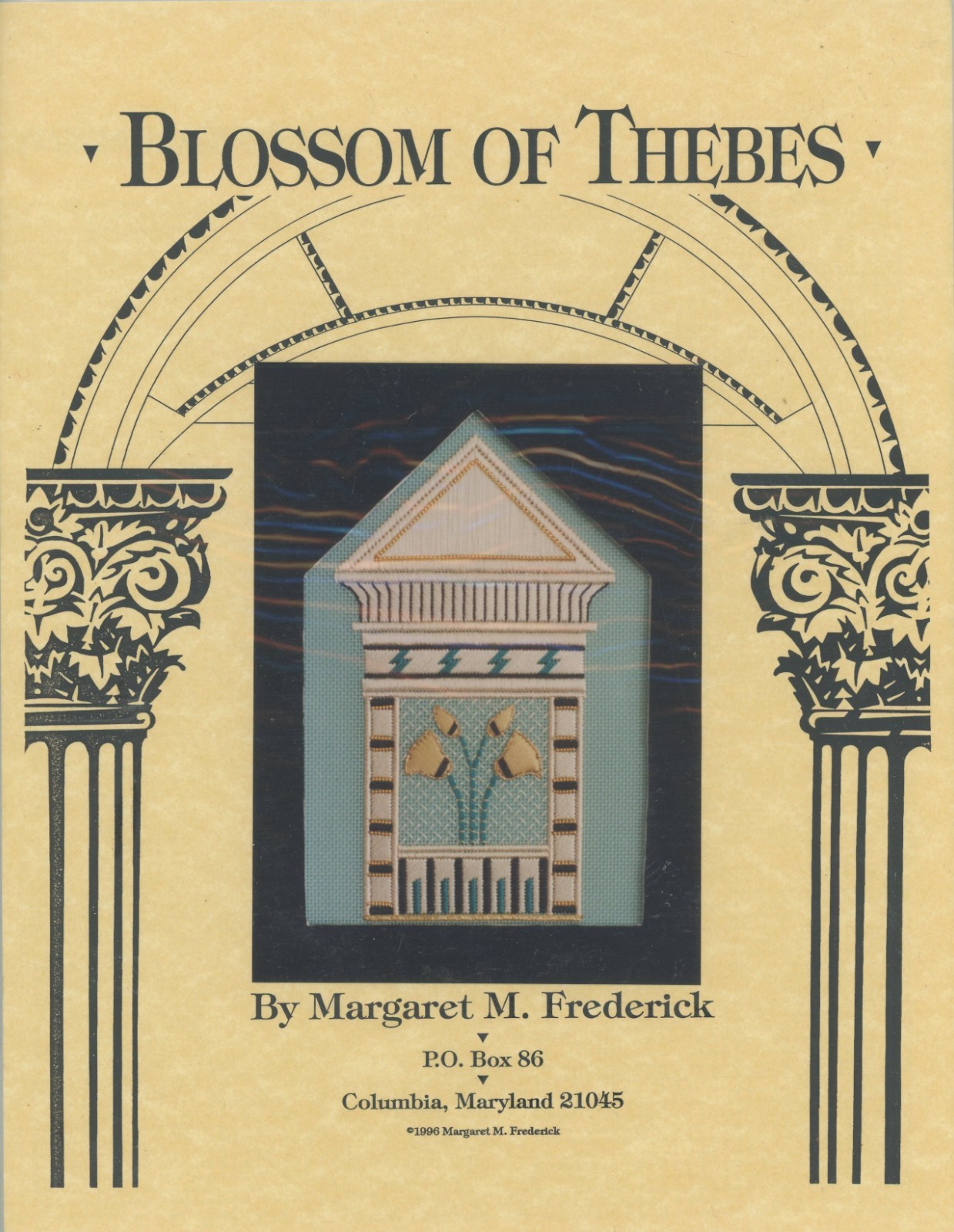 Margaret M Frederick Blossom of Thebes Needlepoint Counted Canvas Work PATTERN