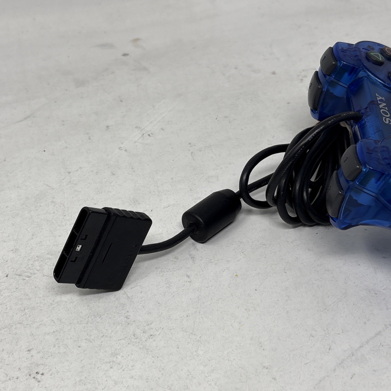 OEM Sony PlayStation 2 PS2 SCPH 10010 Dual Shock Ocean Blue Clear Controller b